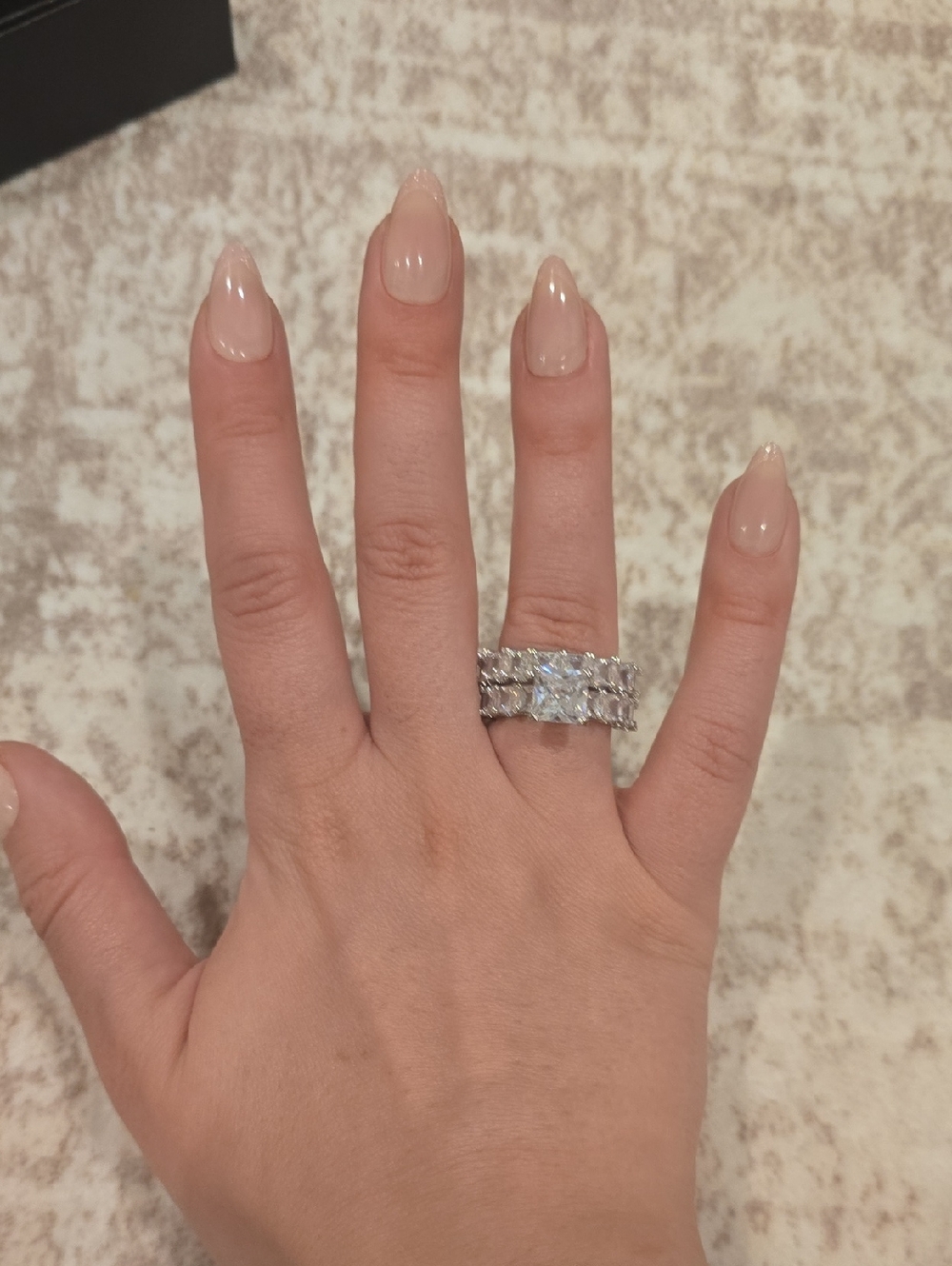 Classic Three-Row Cubic Zirconia Stackable Ring in Silver